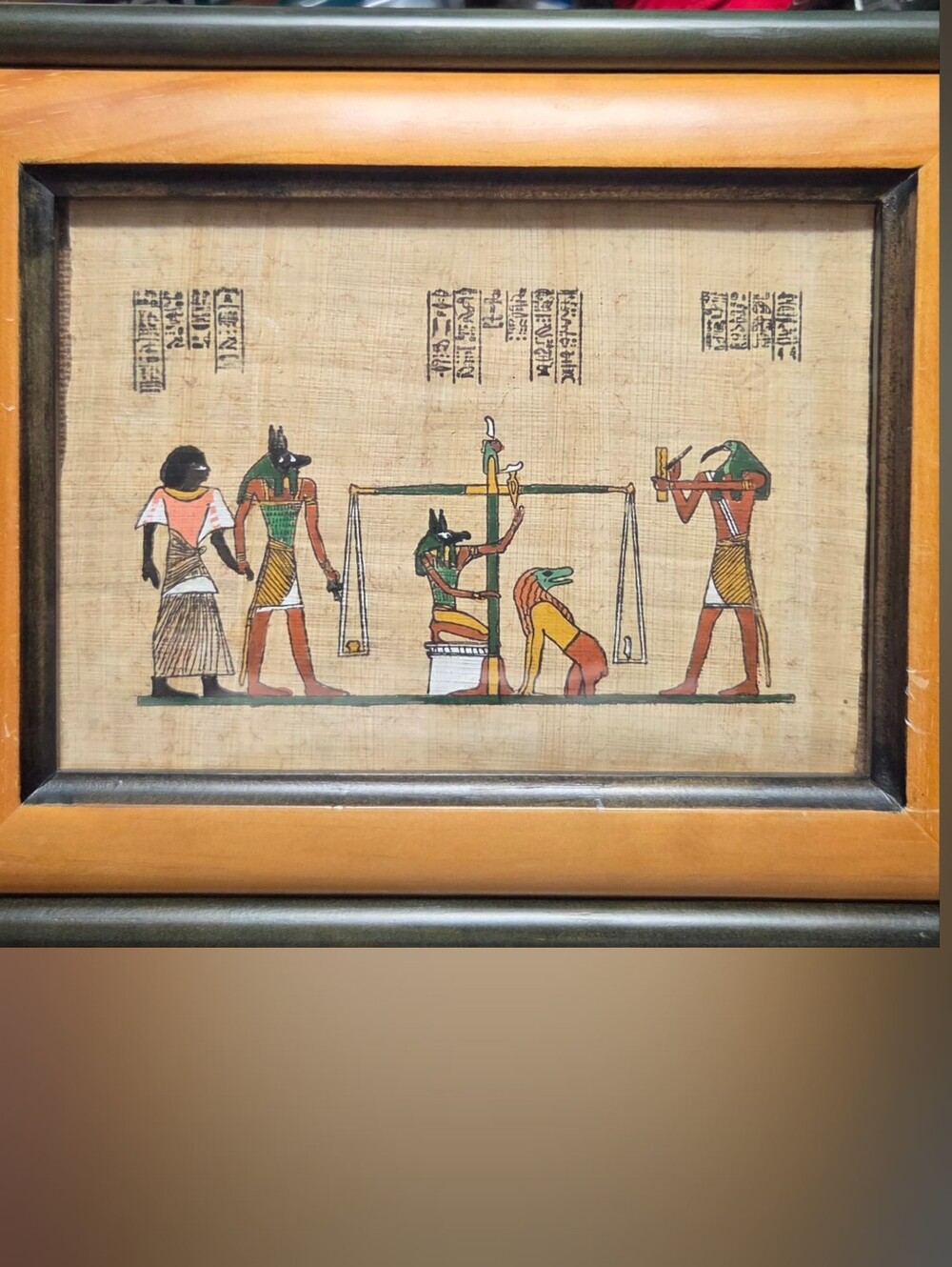 Egyptian Papyrus Wall Art Print Framed - Giza, Cairo Egypt